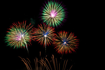 Fireworks, Fireworks light up the sky,New Year celebration fireworks