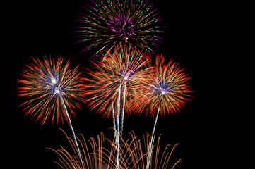 Fireworks, Fireworks light up the sky,New Year celebration fireworks