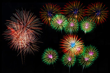 Fireworks, Fireworks light up the sky,New Year celebration fireworks