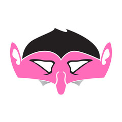 Isolated halloween vampire mask on a white background, Vector illustration