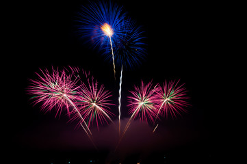 Fireworks, Fireworks light up the sky,New Year celebration fireworks
