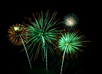 Fireworks, Fireworks light up the sky,New Year celebration fireworks