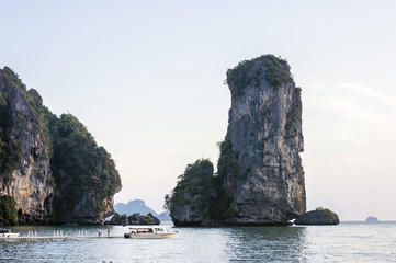 Sunset at Pai Plong Beach, Ao Nang, Krabi province, Thailand