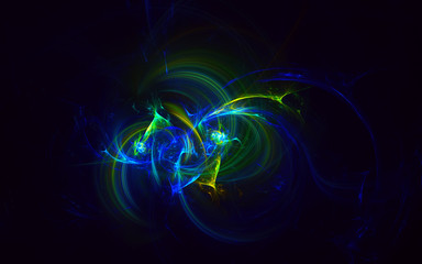 3D rendering abstract fractal light background