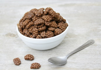 bol de céréales au chocolat,pour petit-déjeuner