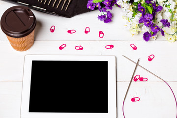 A tangle of Italian angora to knit a bright scarf for a cold day, knitting to make a meaningful present. Soft Knits from rabbit