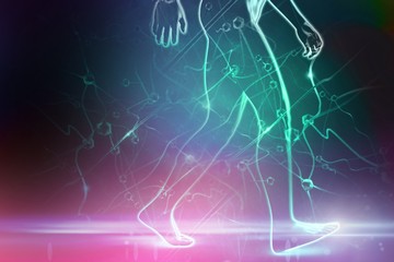 Composite image of vie of a black character