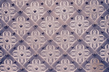 Texture. Goal. Metal. Flowers	