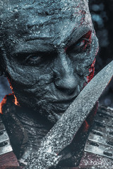 creepy zombie warrior