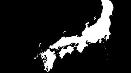 Saga - Japan, prefecture extruded. Satellite
