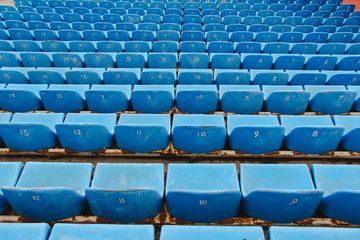 Naklejka premium Tribunes, seats in a football stadium