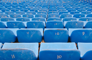 Tribunes, seats in a football stadium