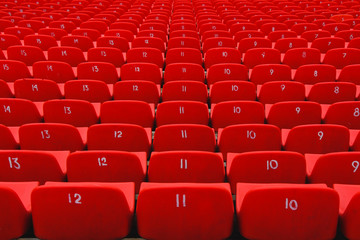 Tribunes, seats in a football stadium