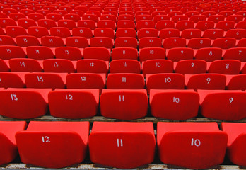 Tribunes, seats in a football stadium