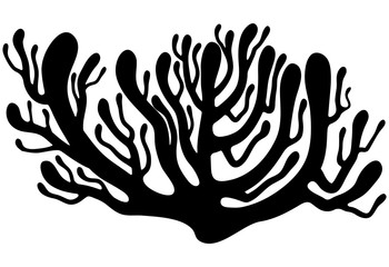 red algae silhouette vector symbol icon design. Beautiful illustration isolated on white background