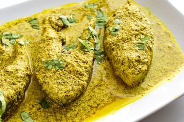 Indian Traditional Fish Curry in Mustard Sauce