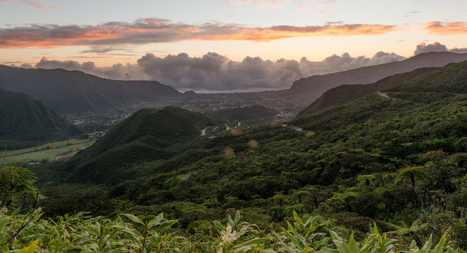 Panoramic View from Col Belevue, La Reunion, France