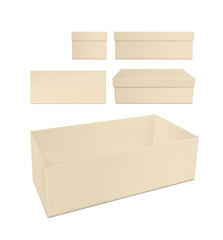 Paper or plastic box set for toy, shoes or food