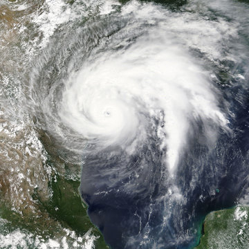 Hurricane Harvey is heading towards Houston, Texas - Elements of this image furnished by NASA