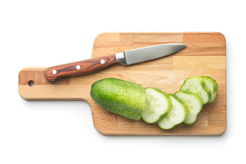 Fresh sliced cucumber.