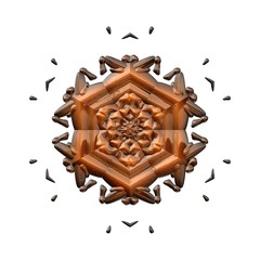 Abstract 3d decor blossom or snowflake round decoration