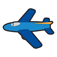 Isolated airplane toy on a white background, Vector illustration