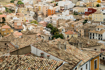 Fototapeta premium View to the roofs of the Cuenca city, Spain