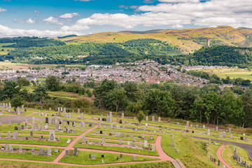 panorama of Scotland highland in Stirling city