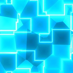 Light bright turquoise polygonal cubic lines wallpaper design