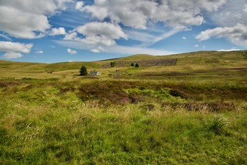scenery of the gulf of Skye island in Scotland England with clouds and Atlantic ocean