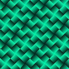 Fototapeta na wymiar Green Geometric Background with Squares - Abstract Wallpaper