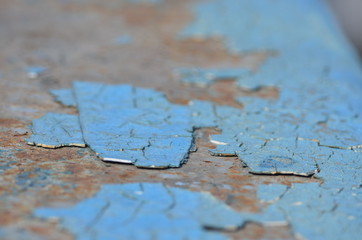  Rusty blue metal. Taken out in the open.