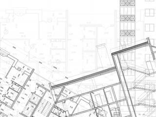 Background of architectural drawing