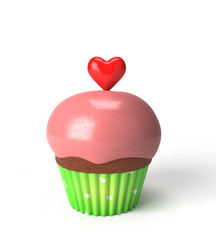 cupcake red herat
