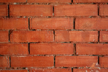 Obraz premium Grunge old cracked ochre brick wall background