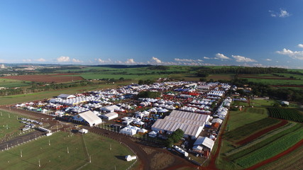 SAO PAULO, BRAZIL - May 1, 2017: Aerial view of Agrishow, 24th International Trade Fair of...