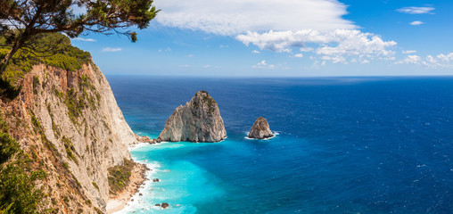 Fototapeta premium Keri cliffs in Zakynthos (Zante) island in Greece