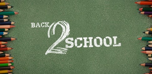 Fototapeta na wymiar Composite image of back to school text on white background
