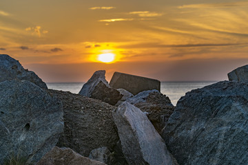 Coast Sunset Scene, Montevideo, Uruguay