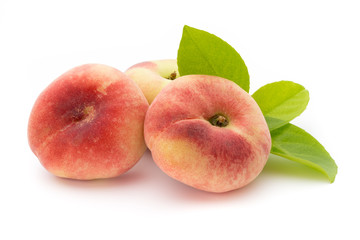 Peach. Fruit with isolated on white background.