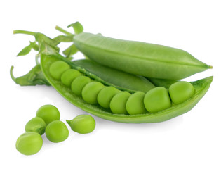 Green peas in closeup