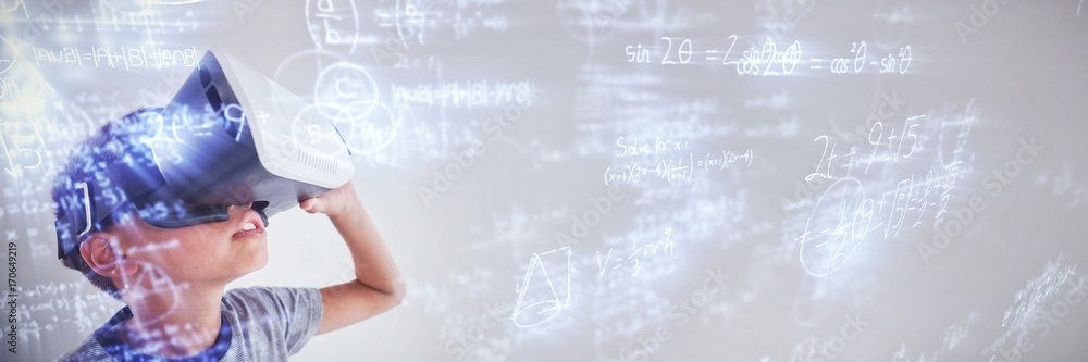 Poster composite image of digitally composite image of trigonometric