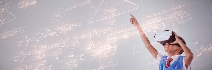 Composite image of image of geometric equations solved on