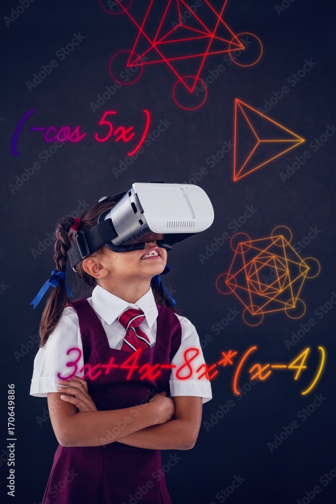 Poster composite image of triangle shape against white background