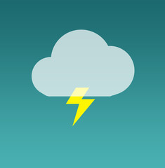 Thunder and lightning weather icon