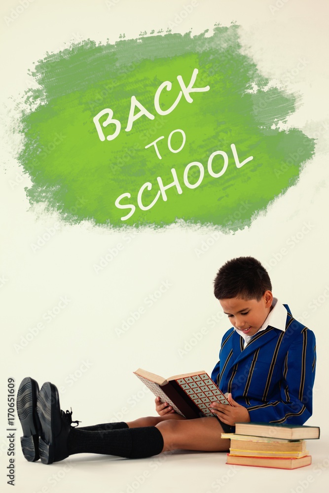 Poster composite image of digital composite image of back to school