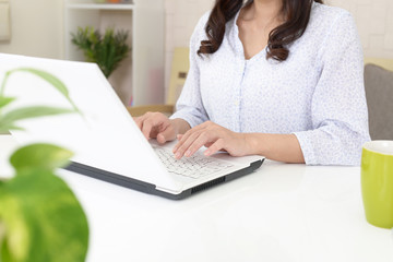 Fototapeta premium パソコンを操作する女性