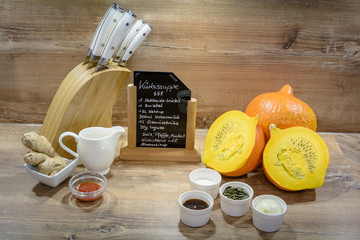 Kürbis - Kürbissuppe Rezept 1 - Zutaten