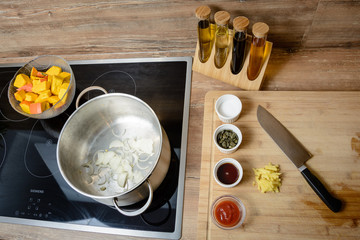 Kürbis - Kürbissuppe Rezept 7 - Zutaten bereitstellen