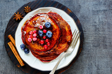 Spiced pumpkin pancake